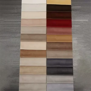 Breathable 100% Polyester Upholstery Fabric Shrink Resistant Soft Plain Velvet Sofa Fabric
