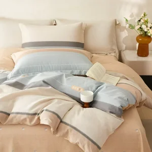 Breathable Bed Linen Set Flat Sheet Duvet Cover for Student Dormitory