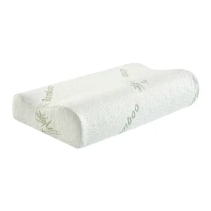 Breathable Cooling Marine Pattern Side Sleeper Anvo Neck Cervical Orthopaedic Contour Memory Foam Pillow Bamboo Fiber Cover Deep