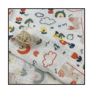 Breathable Dyed Woven Combed Polyester Cotton Blend Bubble Fabric for Girls and Boys Pajamas and Pillow Use
