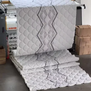 Breathable Hypoallergenic Jacquard 100% Polyester Stretch Knitted Mattress Panel Premium Quilting Mattress Fabric
