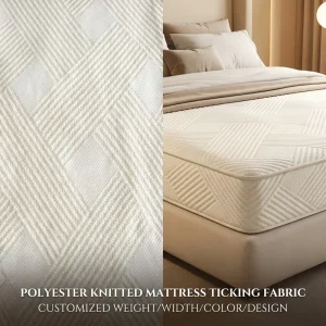 Breathable Line Design 180GSM 100% Polyester Mattress Ticking Fabric for Hotel Mattress