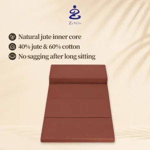 Breathable Linen Cotton Foldable Multi Purpose Meditation Cushion Custom with 15 Percent Slope Trapezoid Design