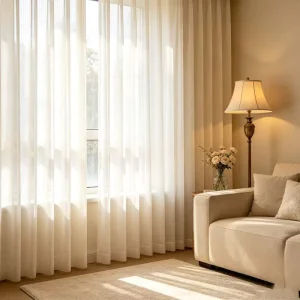 Breathable Sheer Flame Retardant Custom Motorized Smart Curtains Remote Control Blackout Modern Style for Kitchen Use