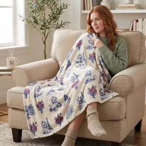 Breathable Soft Knitted Flannel Fleece Throw Blanket Custom Logo Warm Bed Sofa All Season Factory OEM ODM Low MOQ Bulk
