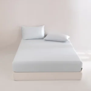 Breathable Ultra Soft Eco-Friendly Solid Color 100% Lyocell Fitted Sheet Fiber Bed Sheet Set Hotel Use 60s