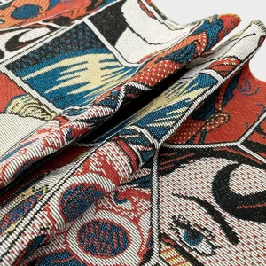 Breathable Upholstery Home Textile Yarn dyed Medium Weight Dragonfly Butterfly Pattern Pillow Cloth Velour Fabric
