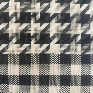Breathable Woven Tricot Mesh Fabric PVC Teslin Outdoor Fabric with Lattice Design