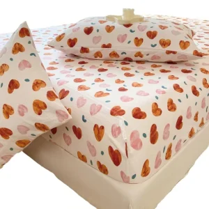 Breathable Wrinkle Microfiber Fabric Satin Bedsheets Fitted Bed Sheets with King Size