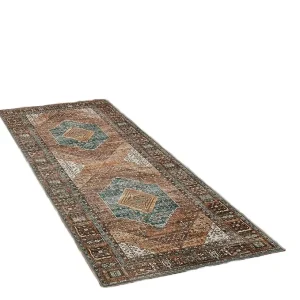 Brick Red Polyester 2×6 Runner Rug Machine Washable Low Pile Floral Modern Wear Resistance Home Entryway Corridor Soft Prayer