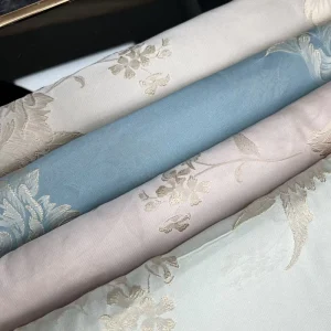 Bright Color Dreamlike Jacquard Relief Sculpture High end Luxury 100% Polyester Designer Fabrics Girls Wedding Garment Wrinkle