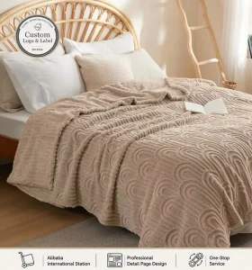 Brown King Blanket for Bed Super Soft Cozy Blankets for Women Cute Large Blanket for Girls 108×90 Inches
