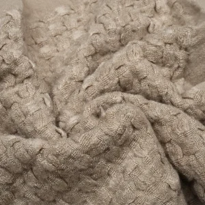 Brown Minimalist Nordic Plaid Fringed Blanket