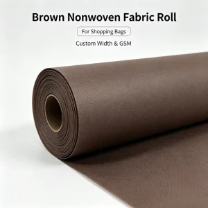 Brown PP Spunbond Nonwoven Fabric Roll For Non Woven Shopping Bags Gift Bags Promotional Tote Bags