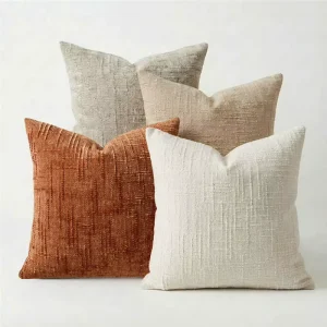 Brushed Chenille Halloween Throw Pillow Custom Autumn Thanksgiving Solid-Color Modern Minimalist Sofa Cushion Cover