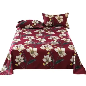 Brushed Microfiber Printed 4-Piece Bedding Set 100% Polyester Duvet Cover Pillow Case Flatsheet
