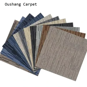 Budget Premium Modern Nylon Tufted PP Carpet Tiles Dark Grey Solid Texture Stable PP Back Low Cost Commercial Office Flooring