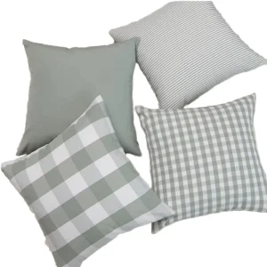 Buffalo Check Woven Fabric Rectangle Print Farmhouse Modern Retro Home Hotel Use Reversible Decor Throw Plaid Pillow Cover
