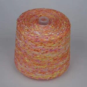 Bulk 1000KG MOQ Textured Polyester Ladder Fancy Yarn for Knitting Weaving Decorative Crafts