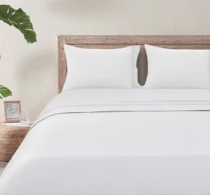 Bulk 200TC Cotton Sateen Flat Sheet Set Luxury Hotel Quality Wrinkle Resistant Bedspread OEKO TEX Certified