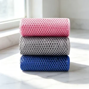 Bulk Custom Logo Mesh Towel Quick Dry Super Absorbent Scratch Free Lint Free Cleaning Cloth for Kitchen Car Wash