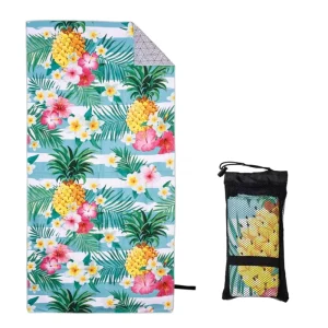 Bulk Custom Luxury Modern Printed Compressed Microfiber Beach Towels for Hotel Beach Resort & Child Household Use