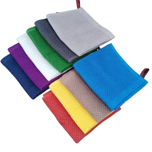 Bulk Honeycomb Square Waffle Weave 100% Cotton Towel Soft Durable Washable Cleaning Cloth for Car Detailing