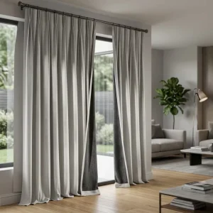 Bulk Importer Container Custom Triple Weave Faux Linen 100 Blackout Curtains Heavy Duty Hotel Project Window Drapes