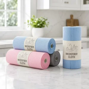 Bulk Multi Color Perforated Microfiber Glass Towel Roll Blue Pink Gray Streak Free Lint Free Window Cleaning Cloths