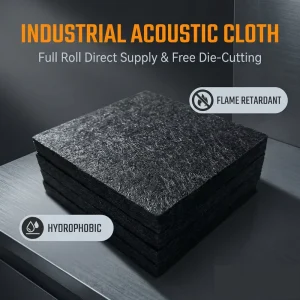 Bulk Pack Black RPET Polyester Acoustic Cotton Sound Absorbing Soundproof Noise Control 1000x1000mm 500gsm Commercial
