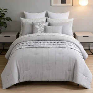 Bulk Piece Comforter Silver Eco friendly GRS Breathable Cooling Quilt Set OEKO TEX Certified Global Source Quilt