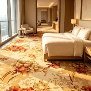 Bulk Supply Nylon Hotel Bedroom Full Paving Carpet Flame Retardant Sound Absorb Custom Pattern Free Sample Resort Buyer