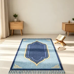Bulk Supply Plush Padded Polyester Prayer Mat Portable Foldable Muslim Islamic Prayer Carpet