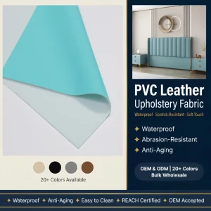 Bulk Supply Strict QC High Tensile Strength Vivid Color Easy to Clean High Quality Quilted PVC Leather Fabric