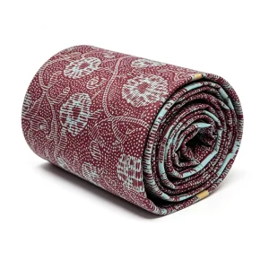 Burgundy 100% Cotton African Wax Print Fabric Traditional Batik Textile for Dress Making Tissu Africain Calico 6 Yards