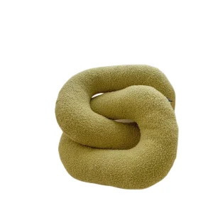 Buti Irregular Geometric Throw Pillows Wave Shaped Cushion Chain Knotted Strip Decorative Throw Pillows