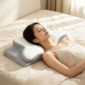 Butterfly Memory Foam Bed Pillow Medium Support Ergonomic Neck Pillow for Sleeping