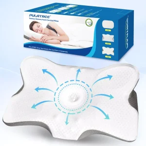 Butterfly Odorless Memory Foam Bed Pillow Orthopedic Cervical Pillow for Neck Pain Relief