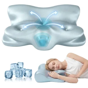 Butterfly Shaped Cervical Support Pillow for Better Sleep Memory Foam Ergonomic Multifunctional Side Sleeping Neck Pillow Insert