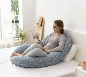 C Shape Full Body Support Pregnancy Maternity Pillow with Removable Cover Soft Polyester OEKO TEX Certified