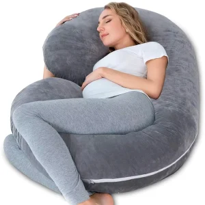 C Shaped Back Support Comfortable Soft Velvet Cover Maternity Pregnancy Pillow Full Body Pregnancy Pillow