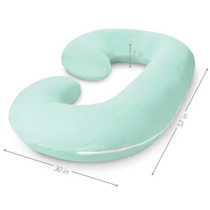 C Shaped Body Maternity Pillow with Zippered Cover