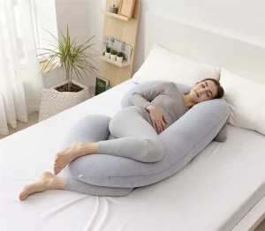 C Shaped Body Removable Cover Massage & Soft Maternity Pillow for Pregnancy Sleeping