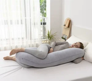 C Shaped Full Body Maternity & Baby Pregnancy Pillow Hollow Fiber Filling Soft OEKO TEX Certified 140x70x18cm for Women