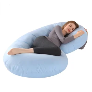 C Shaped Maternity Pillow Side Sleeping Support Cushion Waist and Back Support Nursing and Pregnancy Pillow