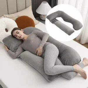 C-Shaped Nursing Maternity Pillow Portable U-Shape Body Sleeping Support for Maternity & Sleep