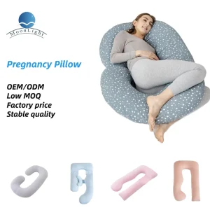 C Shaped Soft Pregnancy Pillow with Hollow Fiber Filling OEKO TEX Certified Body Support Maternity Pillow for Pregnant Women