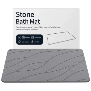 CF BDMB64 Customized logo Absorbent Quick Dry Diatoma Land Bathroom Stone Bathmat Bath Rug Rooms Mat Diatomaceous Earth Mats