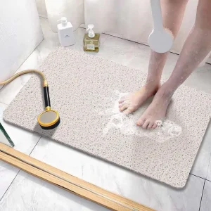 CF BPC24 High Quality Waterproof Loofah like Material Fluffy Modern Popular Washable Reversible 100% PVC Bath Mats Carpets