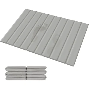 CF Custom Anti slip Water Absorbent Stone Mat Bathroom Floor Rug Shower Foldable Diatomite Stone Bath Mat Set Non slip